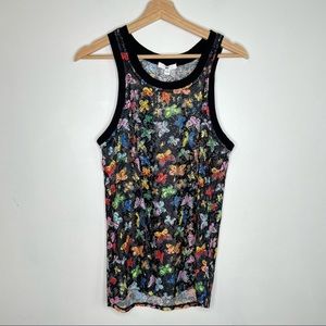 NEW Nordstrom BP. Be Proud By Bp Gender Inclusive sheer Butterfly Lace Tank xs